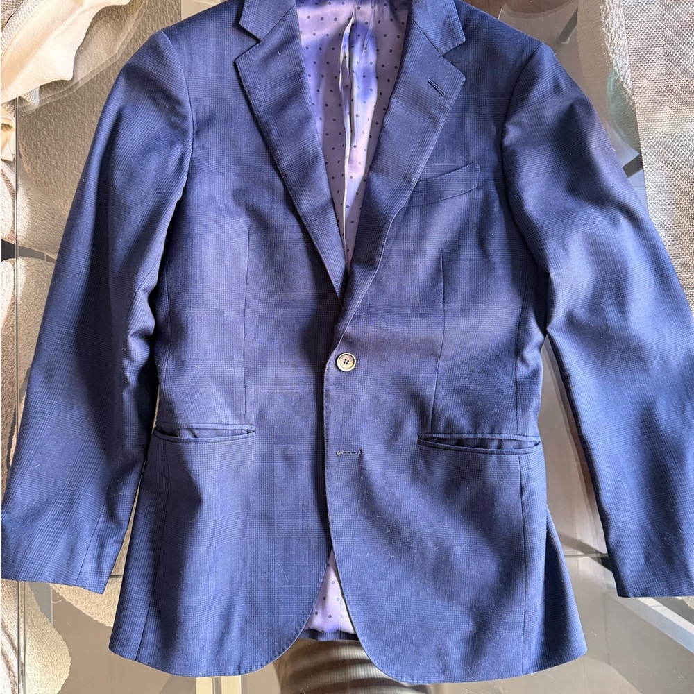 Tailored Navy Single-Breasted Men's Blazer